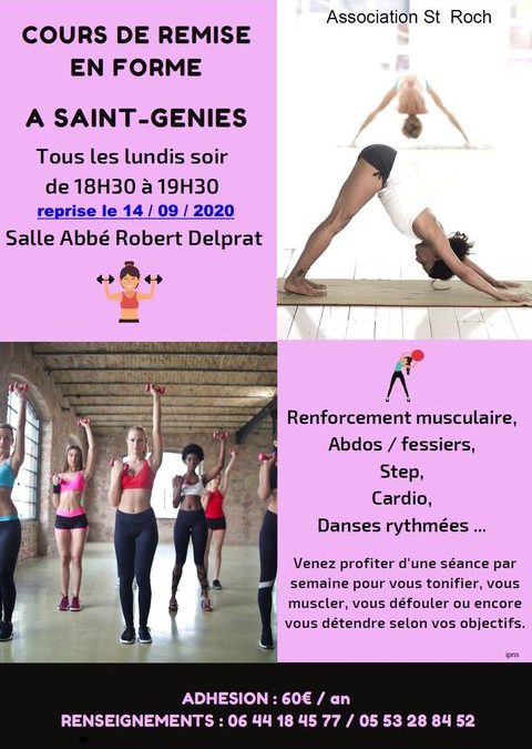 Cours de remise en forme / reprise 14 Septembre