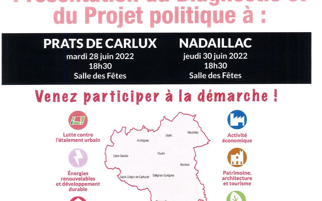 Réunions publiques Plan Local d’Urbanisme Intercommunal (PLUI)