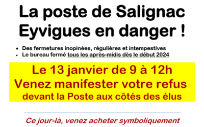 La poste de Salignac-Eyvigues est en danger !!