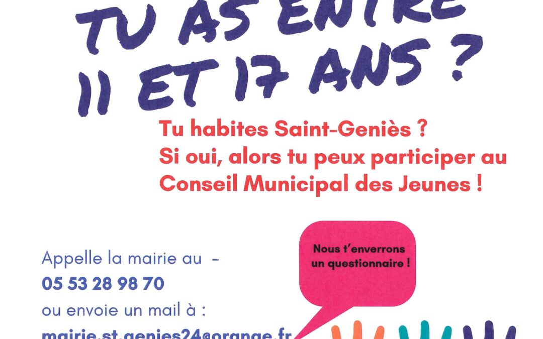 C’est reparti pour le Conseil Municipal Junior