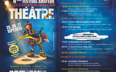 🎭 [ÉVÉNEMENT CULTUREL] – LES 6 COUPS DU BRIGADIER : LE THÉÂTRE À L’HONNEUR ! 🎭